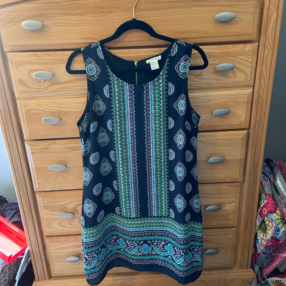 Patterned knee length dress